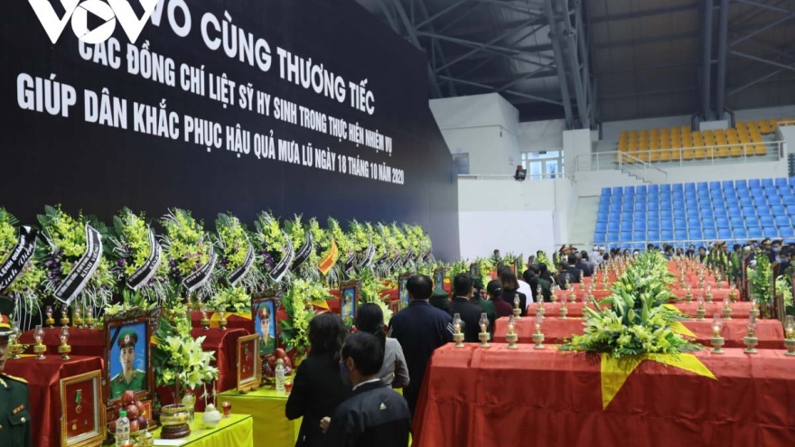 Funeral held for 22 landslide victims in central Vietnam
